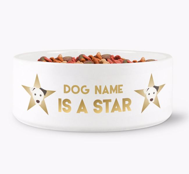 'Dog is a Star' - Personalised Dog Bowl for your {breedFullName}